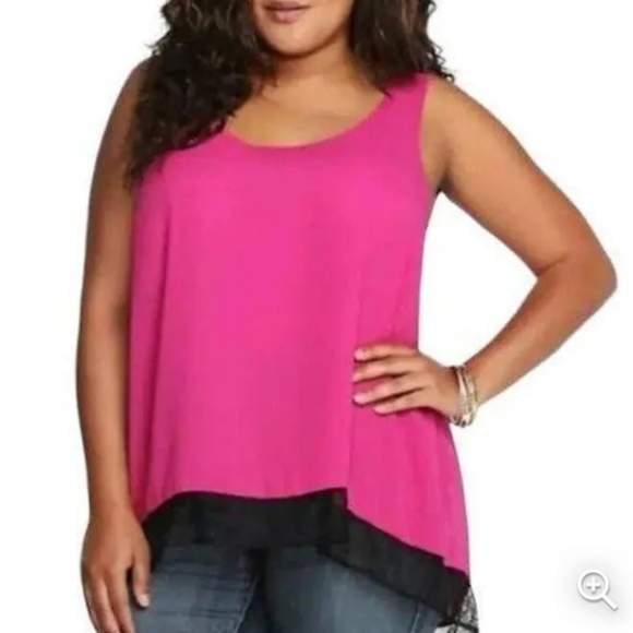 Torrid Sheer Lace Backless Blouse Size 0X - Picture 1 of 7